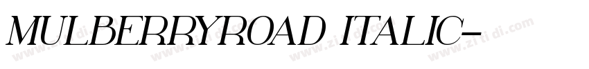 MulberryRoad Italic字体转换